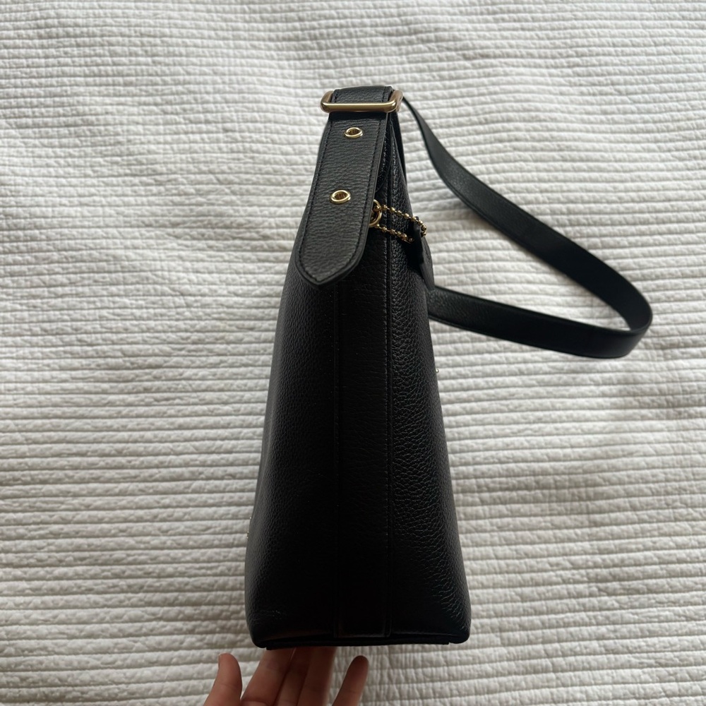 NWT Coach Black Leather Val Duffle Bag - Picture 6 of 14